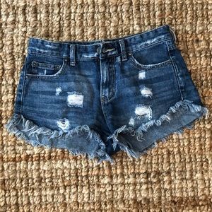 Free People denim shorts!